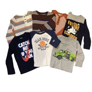 5T Boys, 7 pcs Casual Long Sleeve T-Shirt Lot